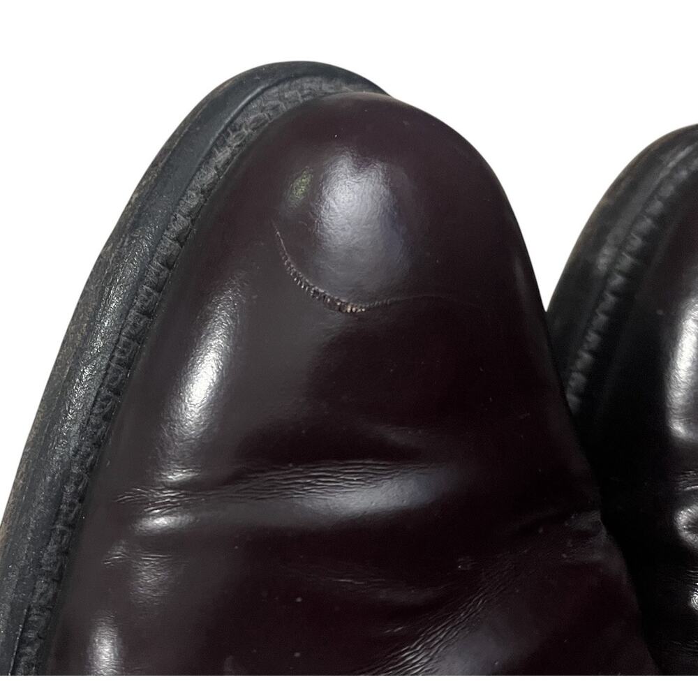 Allen Edmonds Polo Two Tone Burgundy 12 Black Saddle Mens Dress Shoe 8271 Formal - Picture 12 of 12